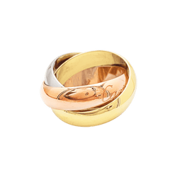 Bague Alliance CARTIER "Trinity" en or blanc, or jaune et or rose - Castafiore