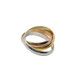 Bague Alliance CARTIER "Trinity" en or blanc, or jaune et or rose - Castafiore