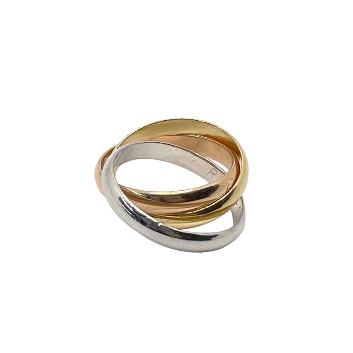 Bague Alliance CARTIER "Trinity" en or blanc, or jaune et or rose - Castafiore