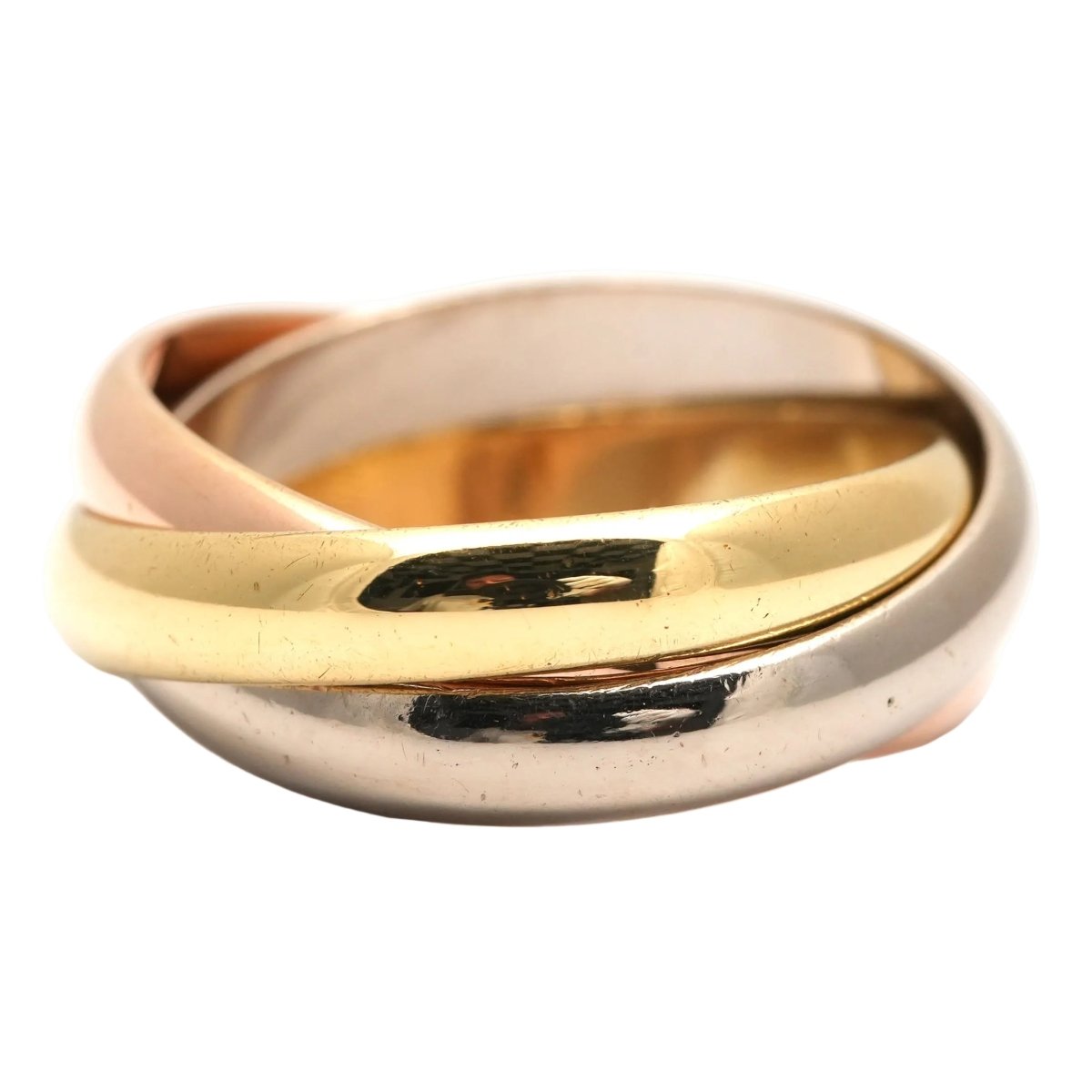 Bague Alliance CARTIER "Trinity" en or blanc, or jaune et or rose - Castafiore