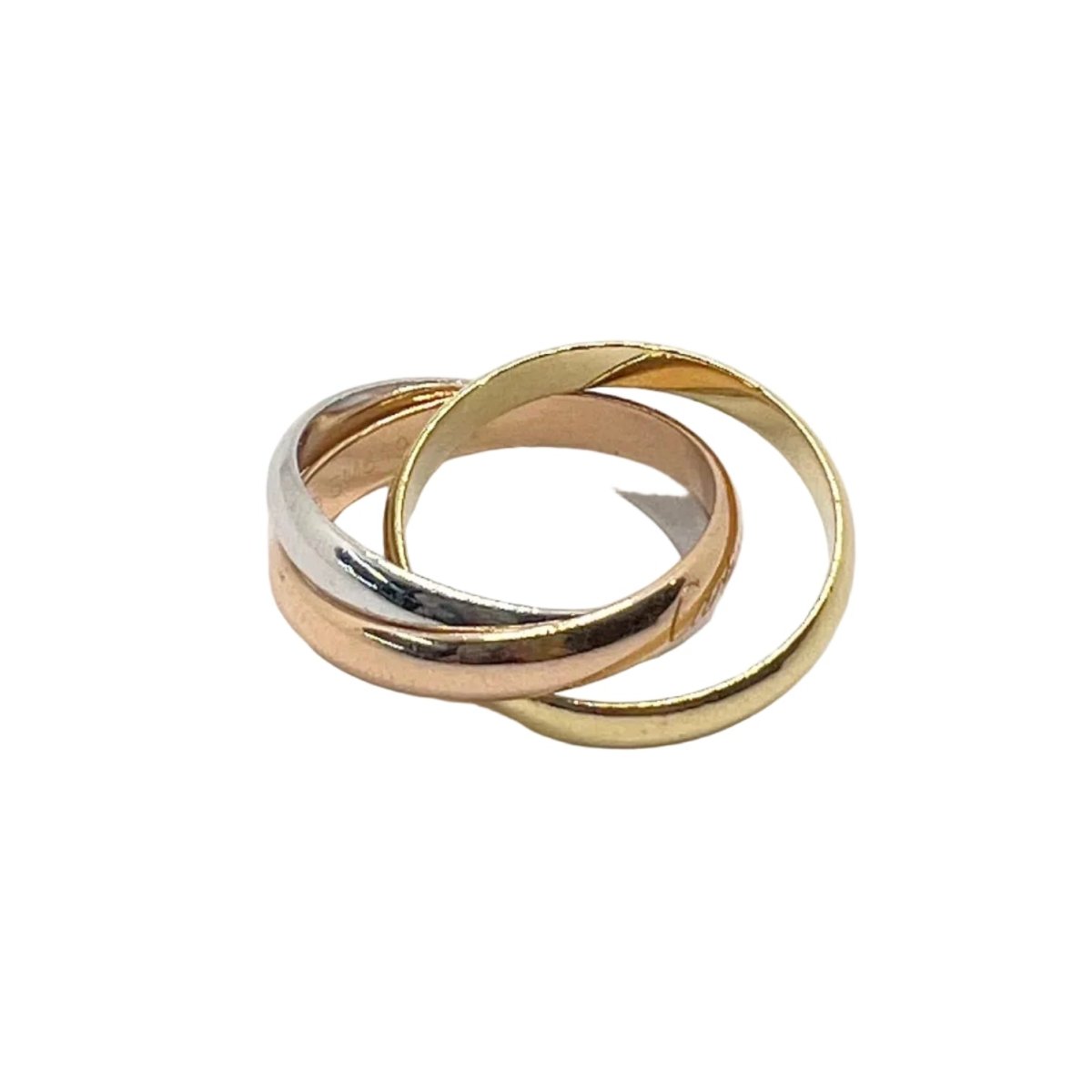 Bague Alliance CARTIER "Trinity" en or blanc, or jaune et or rose - Castafiore