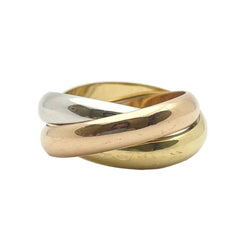 Bague Alliance CARTIER "Trinity" en or blanc, or jaune et or rose - Castafiore