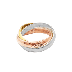 Bague Alliance CARTIER "Trinity" en or blanc, or jaune et or rose - Castafiore