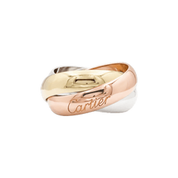 Bague Alliance CARTIER "Trinity" en or blanc, or jaune et or rose - Castafiore