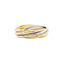 Bague Alliance CARTIER "Trinity" en or blanc, or jaune et or rose - Castafiore