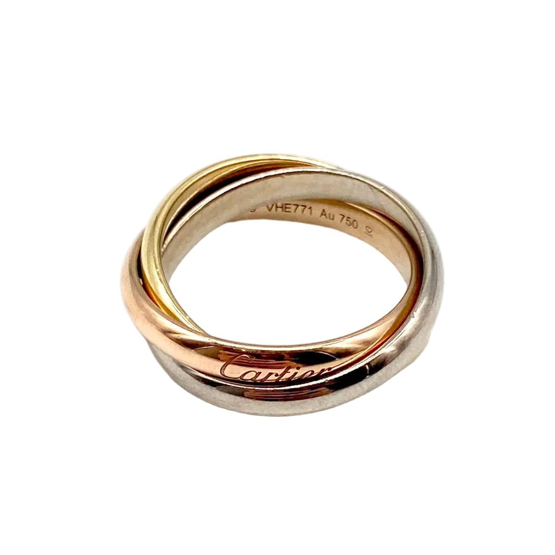 Bague Alliance CARTIER "Trinity" en or blanc, or jaune et or rose - Castafiore