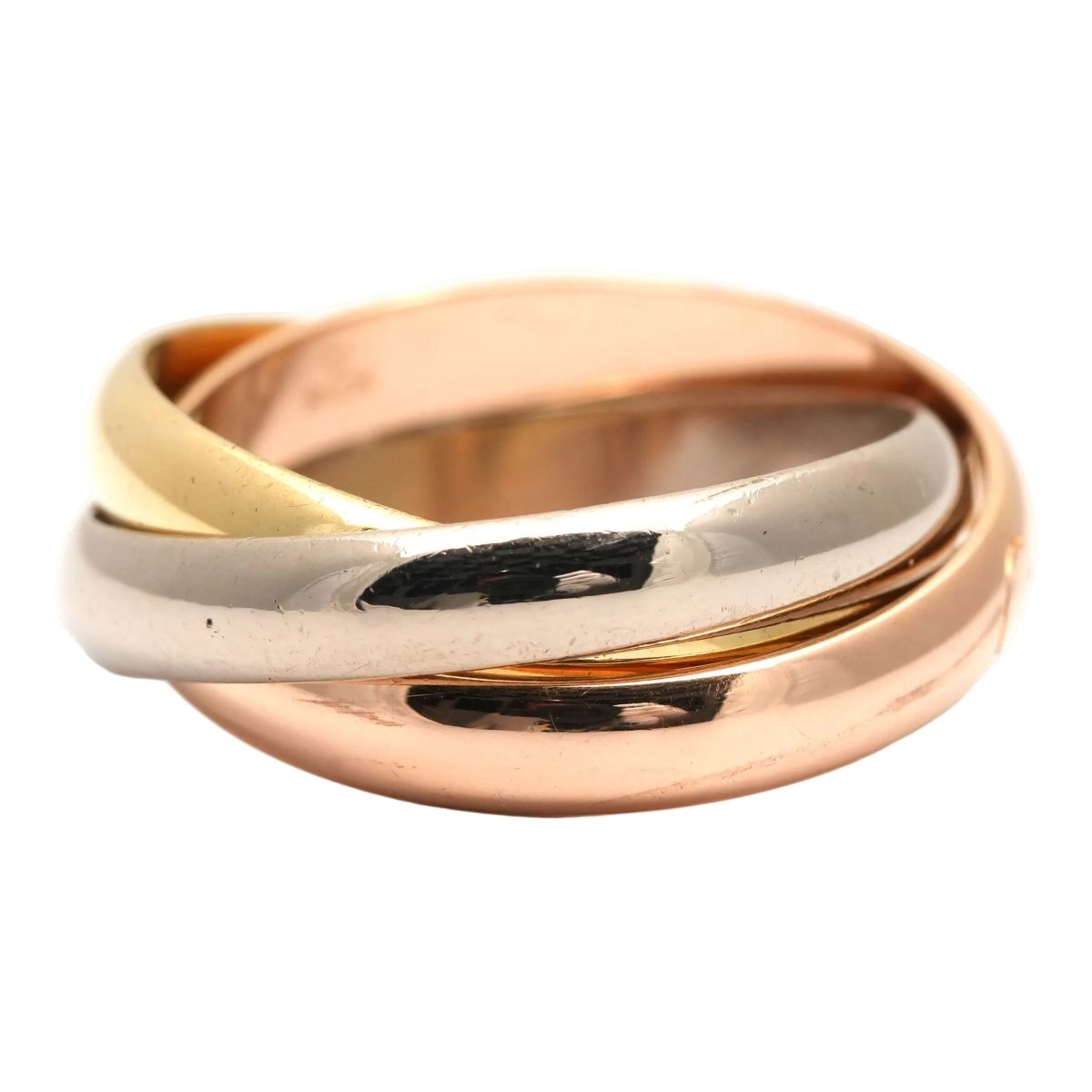 Bague Alliance CARTIER "Trinity" en or blanc, or jaune et or rose - Castafiore