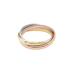 Bague Alliance CARTIER "Trinity" en or blanc, or jaune et or rose - Castafiore