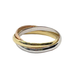 Bague Alliance CARTIER "Trinity" en or blanc, or jaune et or rose - Castafiore