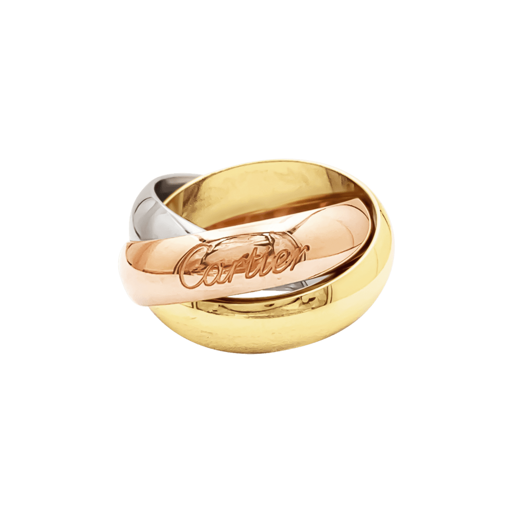 Bague Alliance CARTIER "Trinity" en or blanc, or jaune et or rose - Castafiore