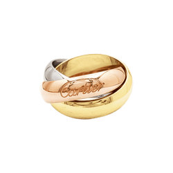 Bague Alliance CARTIER "Trinity" en or blanc, or jaune et or rose - Castafiore