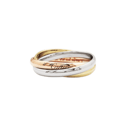 Bague Alliance CARTIER "Trinity" en or blanc, or jaune et or rose - Castafiore