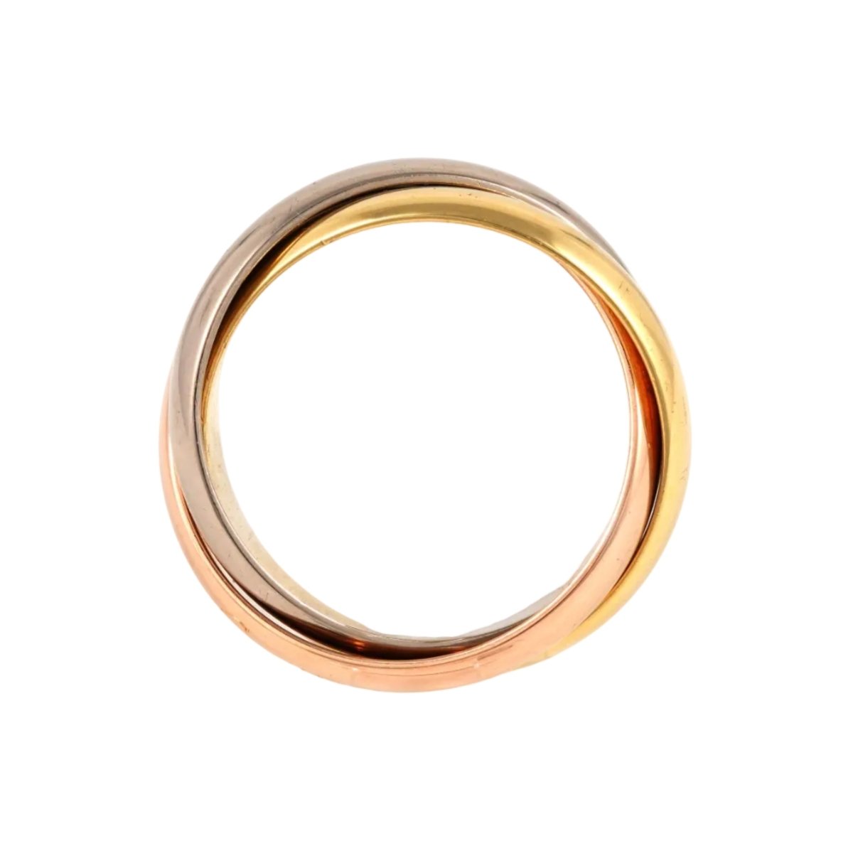Bague Alliance CARTIER "Trinity" en or blanc, or jaune et or rose - Castafiore