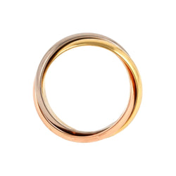 Bague Alliance CARTIER "Trinity" en or blanc, or jaune et or rose - Castafiore