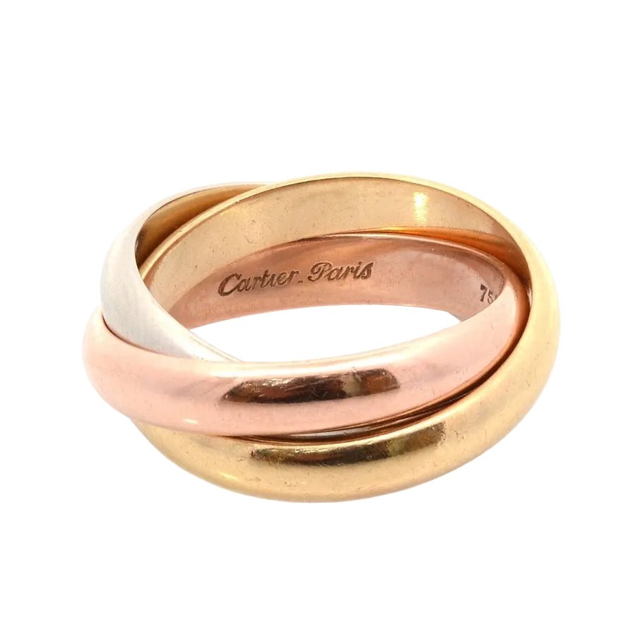 Bague Alliance CARTIER "Trinity" en or blanc, or jaune et or rose - Castafiore