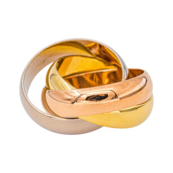 Bague Alliance CARTIER "Trinity" en or blanc, or jaune et or rose - Castafiore