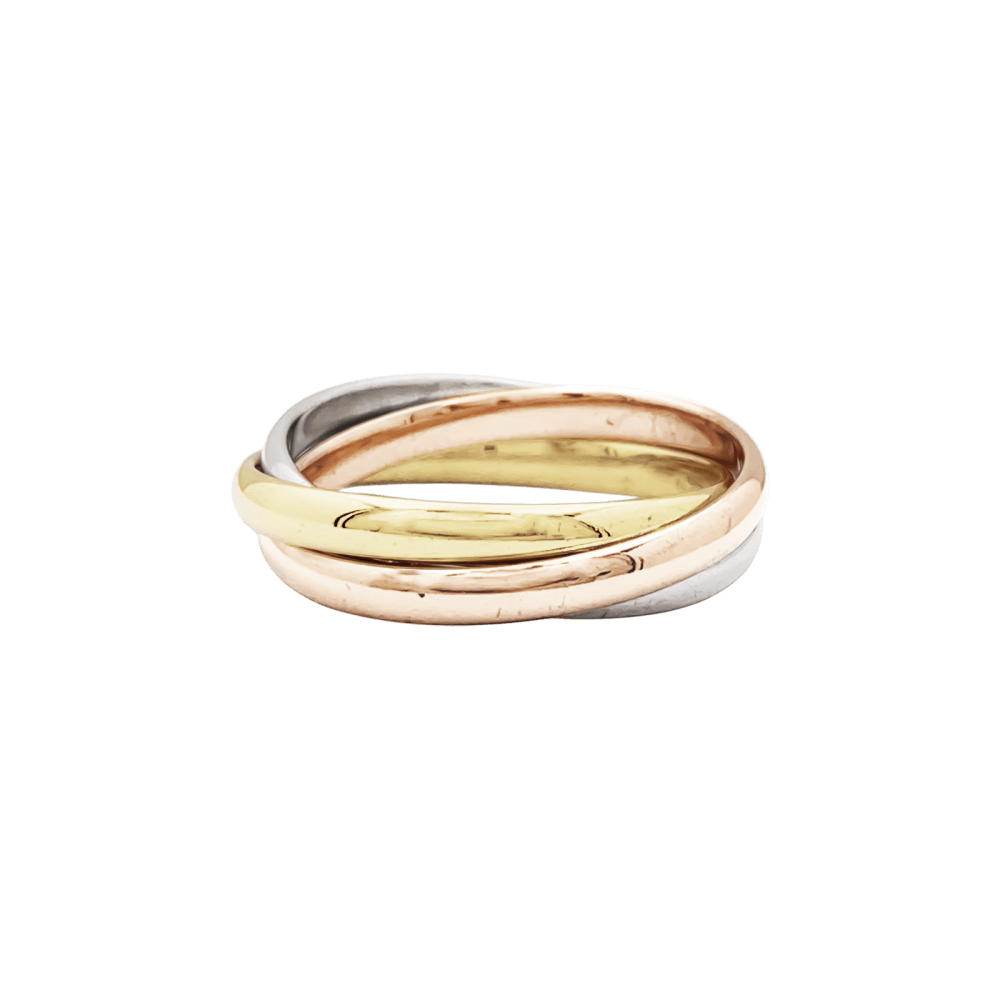 Bague Alliance CARTIER "Trinity" en or blanc, or jaune et or rose - Castafiore