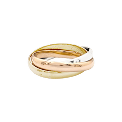 Bague Alliance CARTIER "Trinity" en or blanc, or jaune et or rose - Castafiore