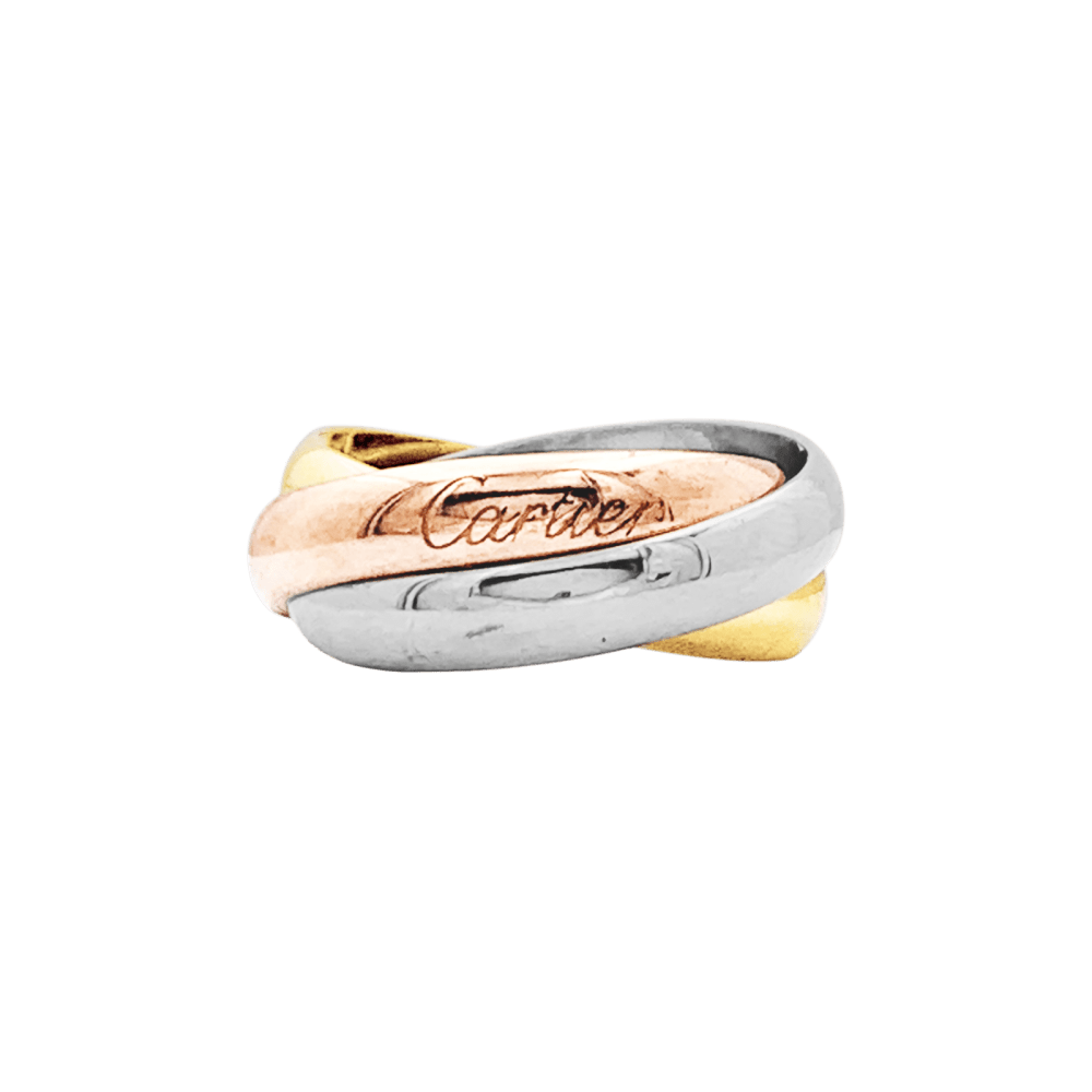 Bague Alliance CARTIER "Trinity" en or blanc, or jaune et or rose - Castafiore