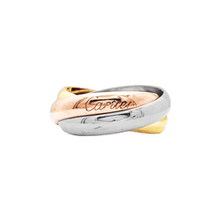 Bague Alliance CARTIER "Trinity" en or blanc, or jaune et or rose - Castafiore