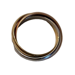 Bague Alliance CARTIER "Trinity" en or blanc, or jaune et or rose - Castafiore