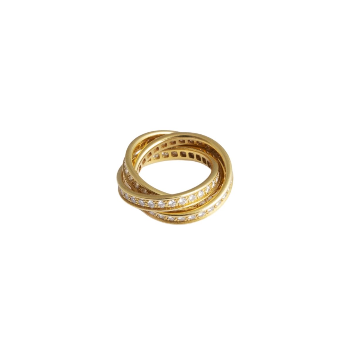 Bague Alliance CARTIER Trinity en or jaune et diamants
