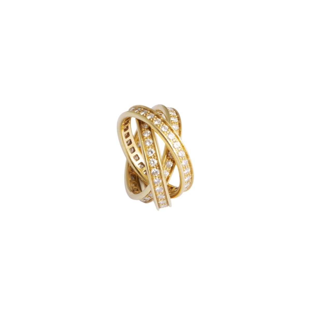 Bague Alliance CARTIER Trinity en or jaune et diamants