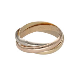 Bague Alliance CARTIER "Trinity" en or jaune, gris et rose - Castafiore