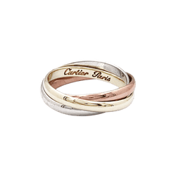 Bague Alliance CARTIER "Trinity" en or jaune, or blanc et or rose - Castafiore