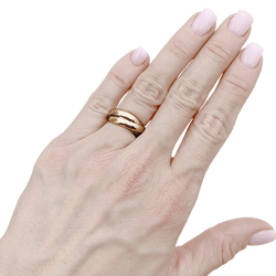 Bague Alliance CARTIER "Trinity" en or jaune, or blanc et or rose - Castafiore