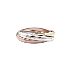Bague Alliance CARTIER "Trinity" en or jaune, or blanc et or rose - Castafiore