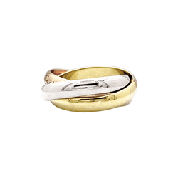 Bague Alliance CARTIER "Trinity" en or jaune, or blanc et or rose - Castafiore