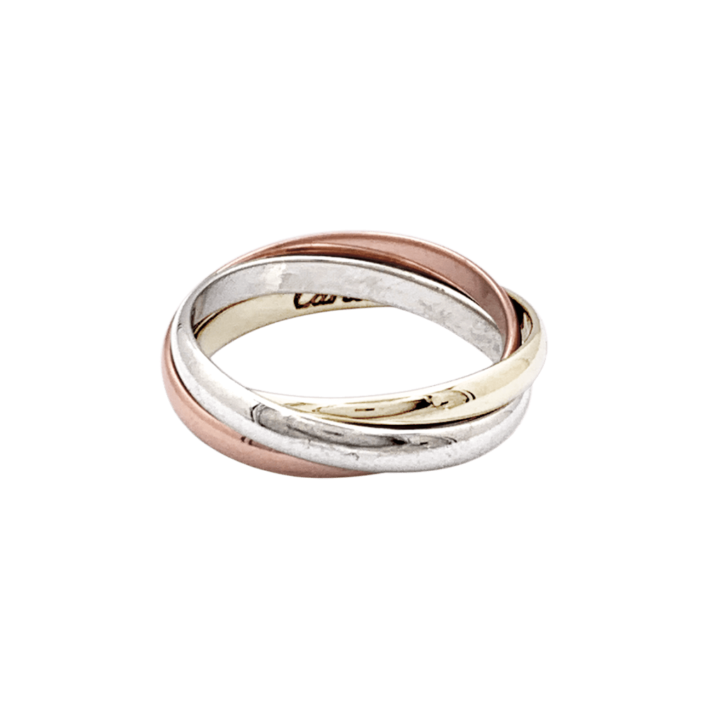 Bague Alliance CARTIER "Trinity" en or jaune, or blanc et or rose - Castafiore