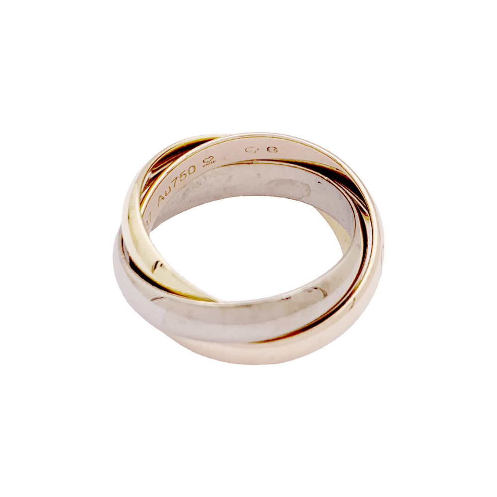 Bague Alliance CARTIER "Trinity" en or jaune, or blanc et or rose - Castafiore
