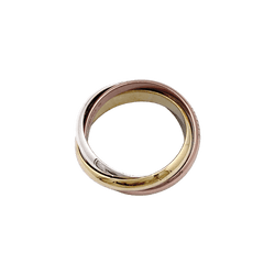 Bague Alliance CARTIER "Trinity" en or jaune, or blanc et or rose - Castafiore