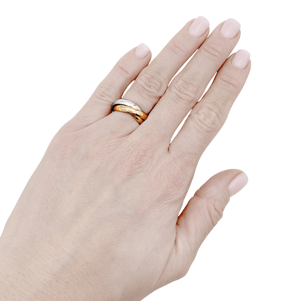 Bague Alliance CARTIER "Trinity" en or jaune, or blanc et or rose - Castafiore