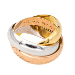 Bague Alliance CARTIER "Trinity" en or jaune, or blanc et or rose - Castafiore