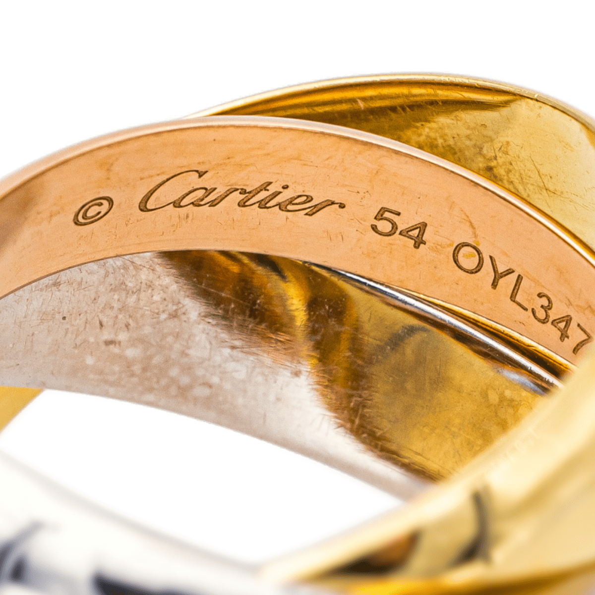 Bague Alliance CARTIER "Trinity" en or jaune, or blanc et or rose - Castafiore