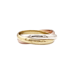 Bague Alliance CARTIER "Trinity" en or jaune, or blanc et or rose - Castafiore