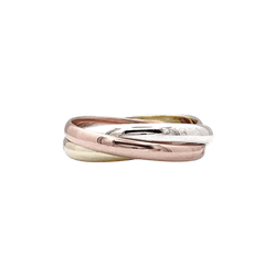 Bague Alliance CARTIER "Trinity" en or jaune, or blanc et or rose - Castafiore