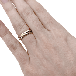 Bague Alliance CARTIER "Trinity" en or jaune, or blanc et or rose - Castafiore