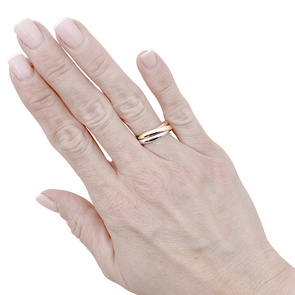 Bague Alliance CARTIER "Trinity" en or jaune, or blanc et or rose - Castafiore
