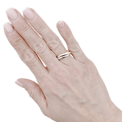 Bague Alliance CARTIER "Trinity" en or jaune, or blanc et or rose - Castafiore