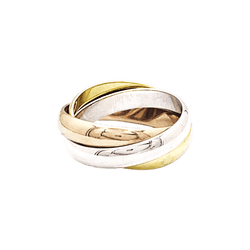 Bague Alliance CARTIER "Trinity" en or jaune, or blanc et or rose - Castafiore