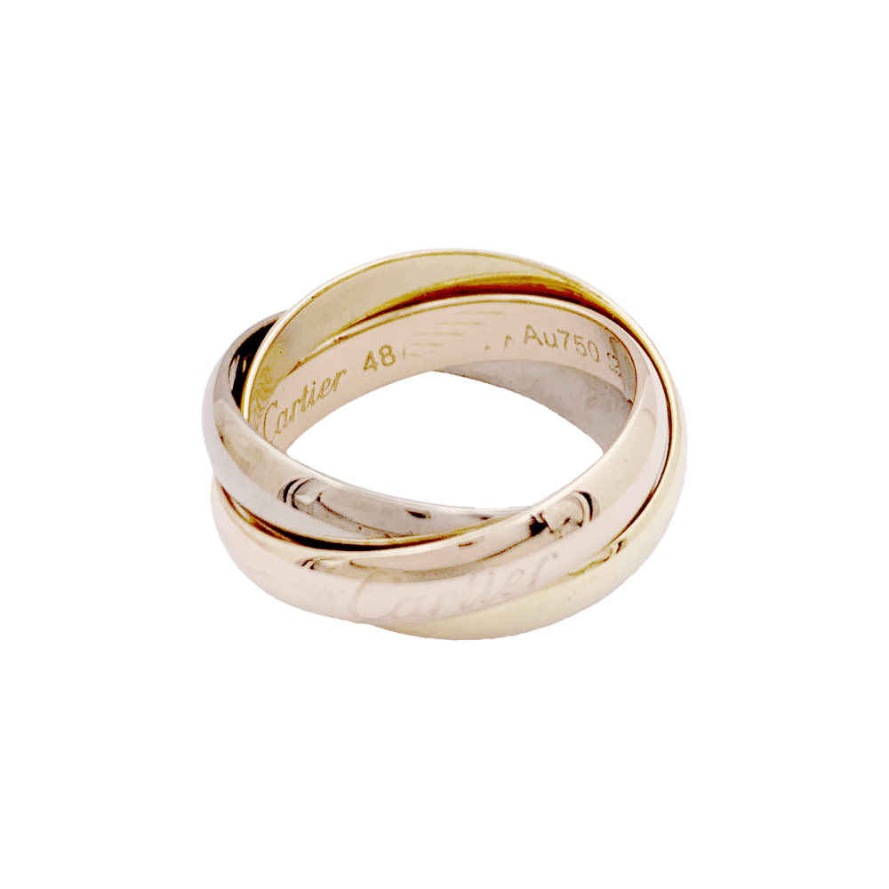 Bague Alliance CARTIER "Trinity" en or jaune, or blanc et or rose - Castafiore