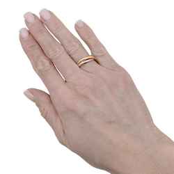 Bague Alliance CARTIER "Trinity" en or jaune, or blanc et or rose - Castafiore