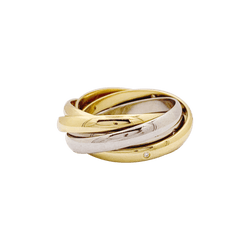 Bague Alliance CARTIER "Trinity" en or jaune, or blanc, or rose et diamants - Castafiore