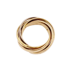 Bague Alliance CARTIER "Trinity" en or jaune, or blanc, or rose et diamants - Castafiore