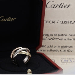 Bague Alliance CARTIER "Trinity" en or jaune, or blanc, or rose et diamants - Castafiore