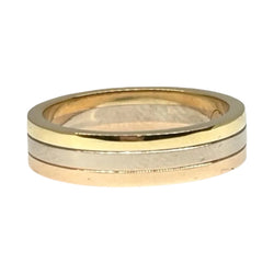Bague Alliance CARTIER "Vendôme Louis Cartier" en or blanc, or jaune et or rose - Castafiore